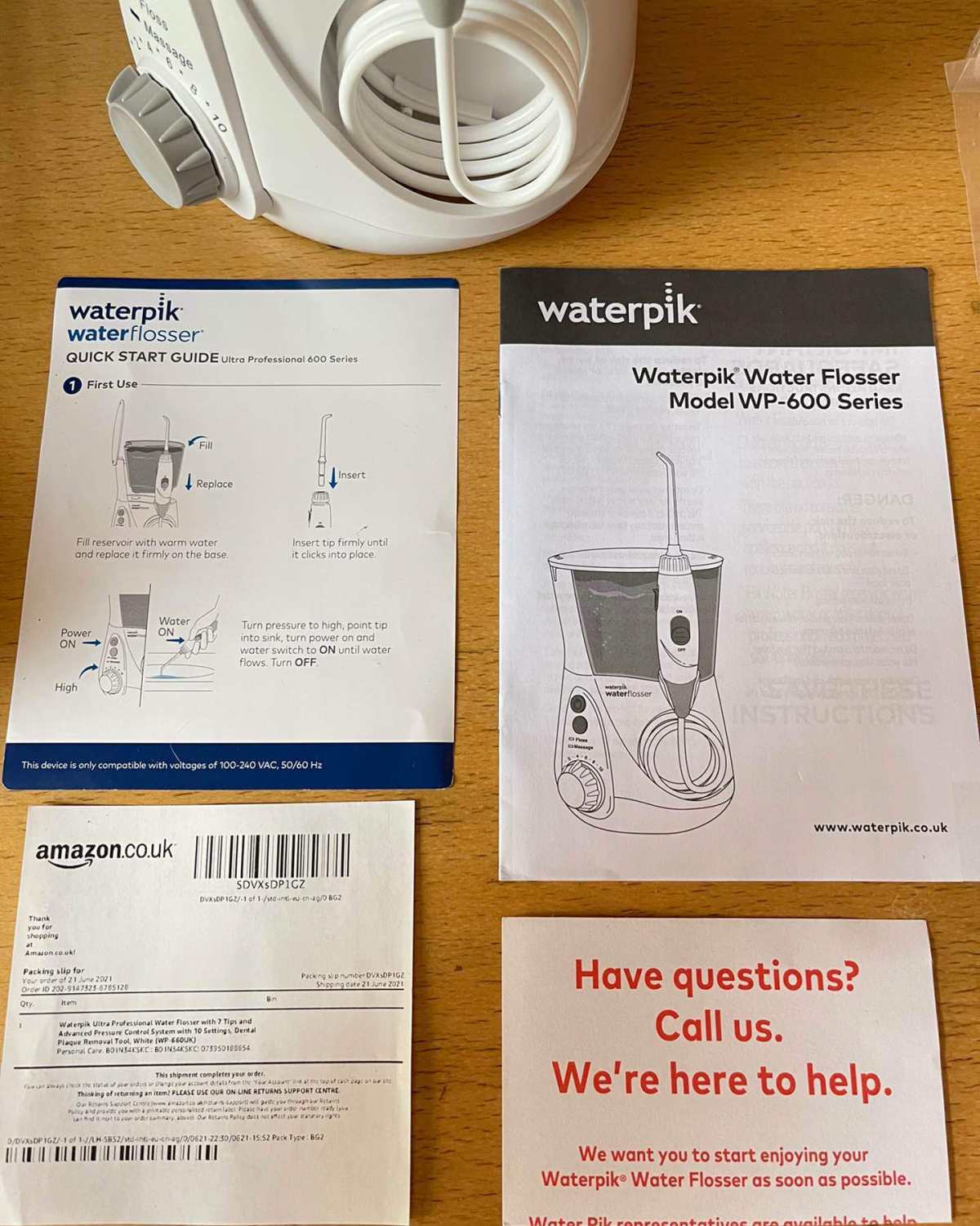 入手的第二个洁碧水牙线了，型号：WP-660UK …… 亚马