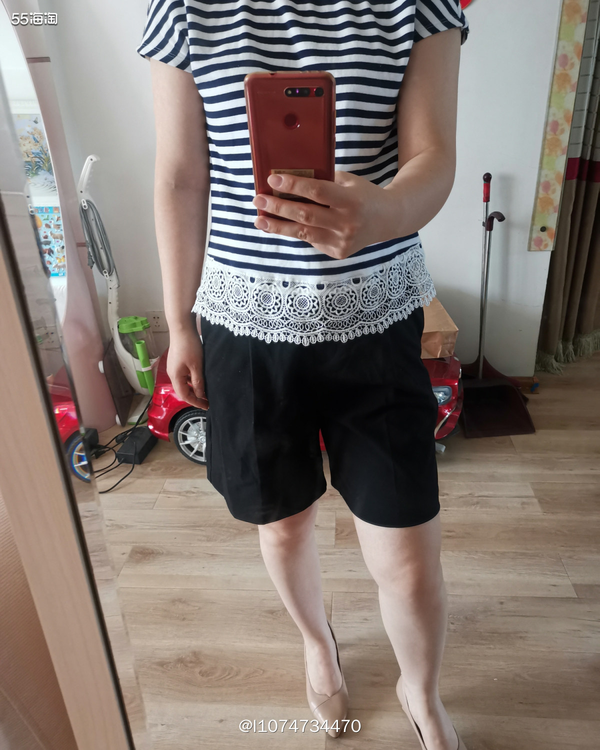 因为腿粗，很少买短裤穿，前几天刚在门店看上了一条黑色短裤，今