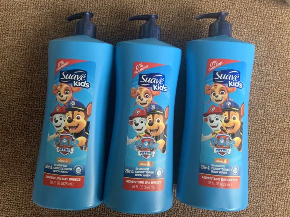 ✅Suave 儿童洗发露、护发素、沐浴露3合1，该配方能够清