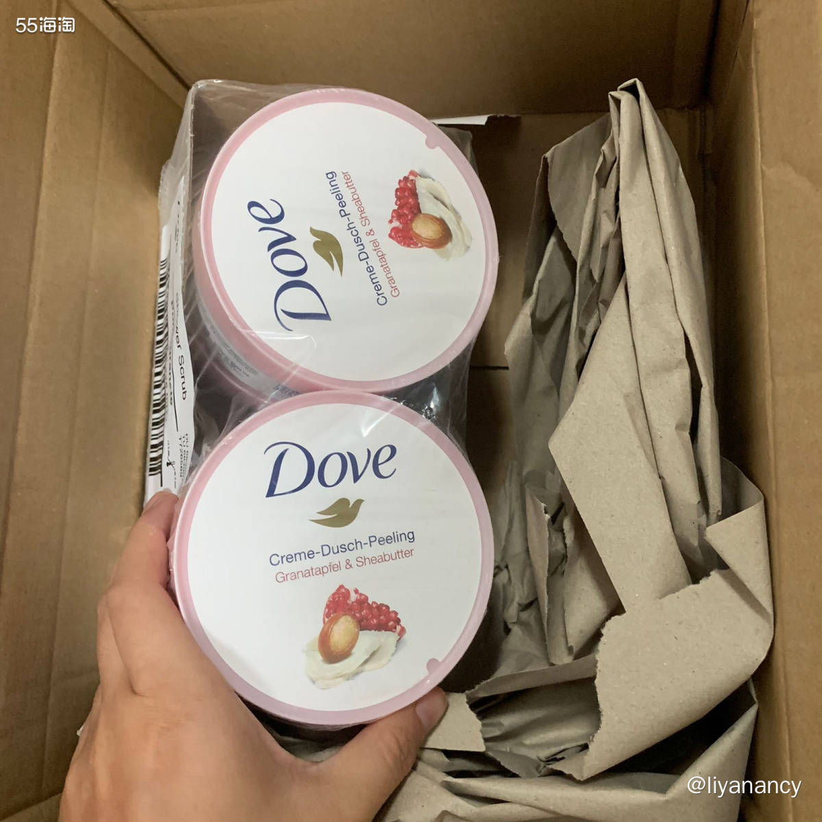 ✨这个dove石榴磨砂膏在亚马逊有多好买呢？在55论坛上一搜