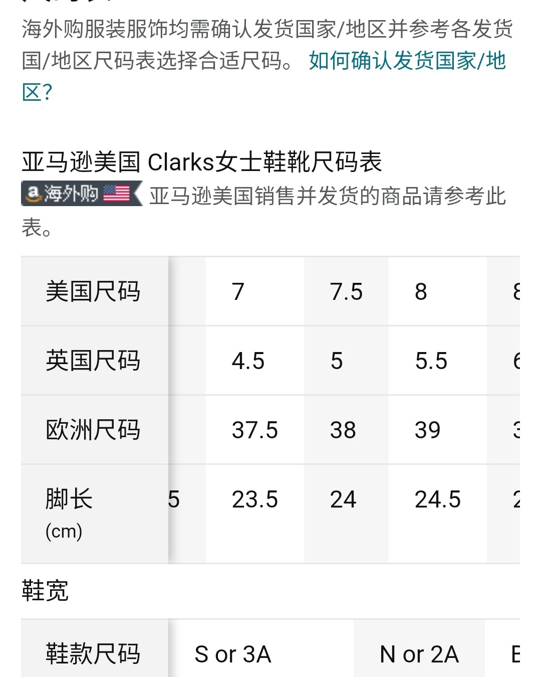购于亚马逊美码7码，对应37.5码 全新 浅色230元包邮，