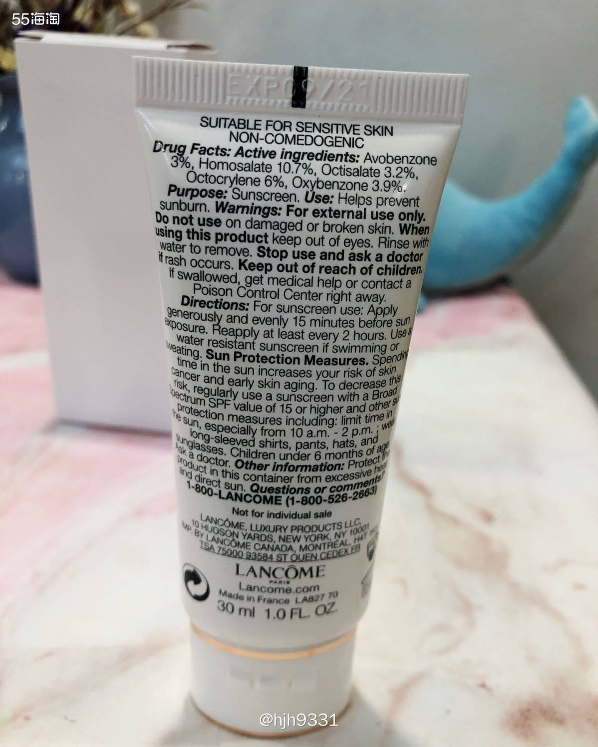 ✨这款兰蔻霜是Nordstrom买入的套装里的，包装居然是白