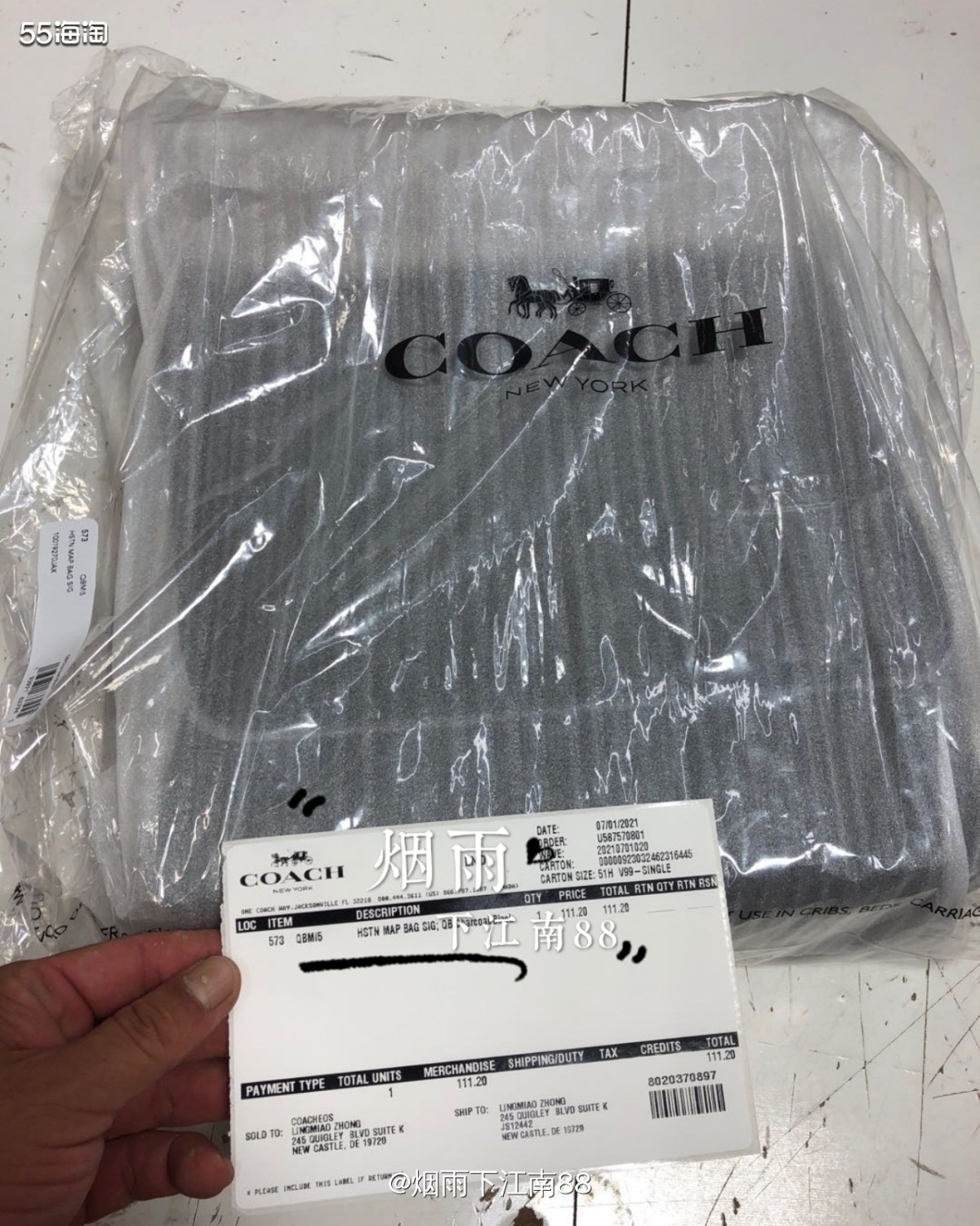 Coach男士单肩包，海淘购于美国Coach奥莱，是前几天限