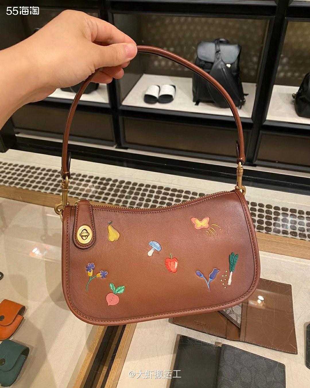 💟Coach swinger garden小号🌟刺绣sw