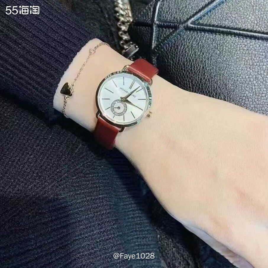 意外惊喜，MK的手表颜值居然很不错  意外～mk这块红色皮带