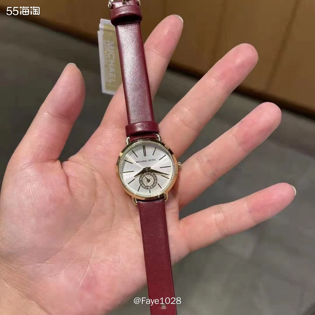 意外惊喜，MK的手表颜值居然很不错  意外～mk这块红色皮带