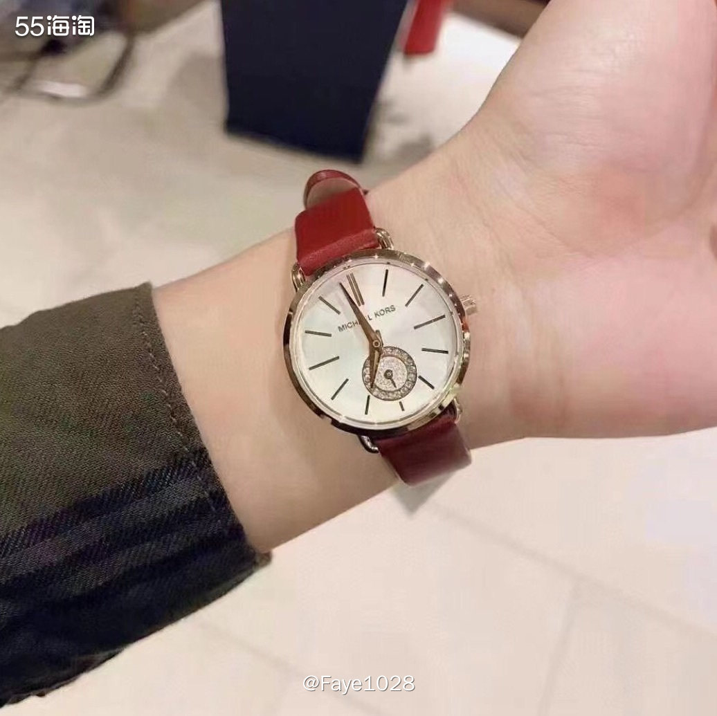 意外惊喜，MK的手表颜值居然很不错  意外～mk这块红色皮带