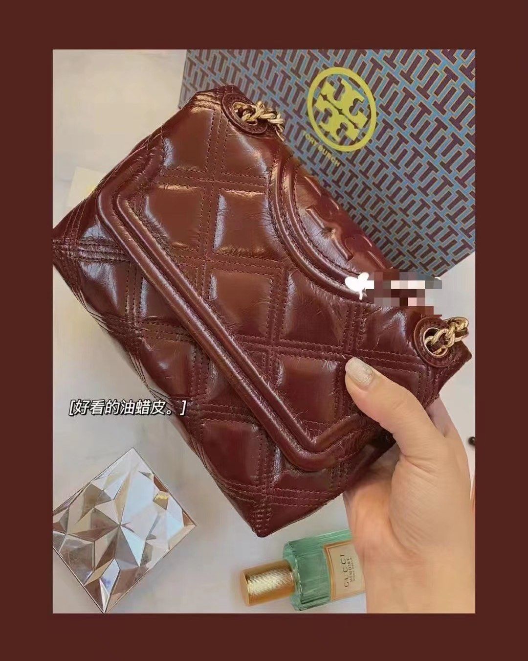 tory burch专柜最最最新款 油蜡皮fleming s