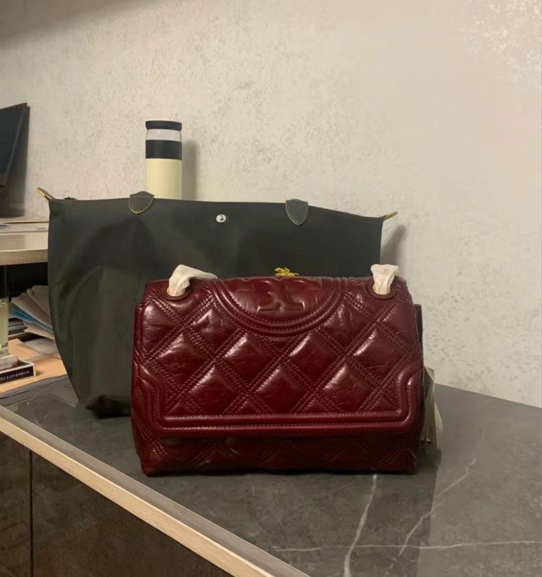 tory burch专柜最最最新款 油蜡皮fleming s