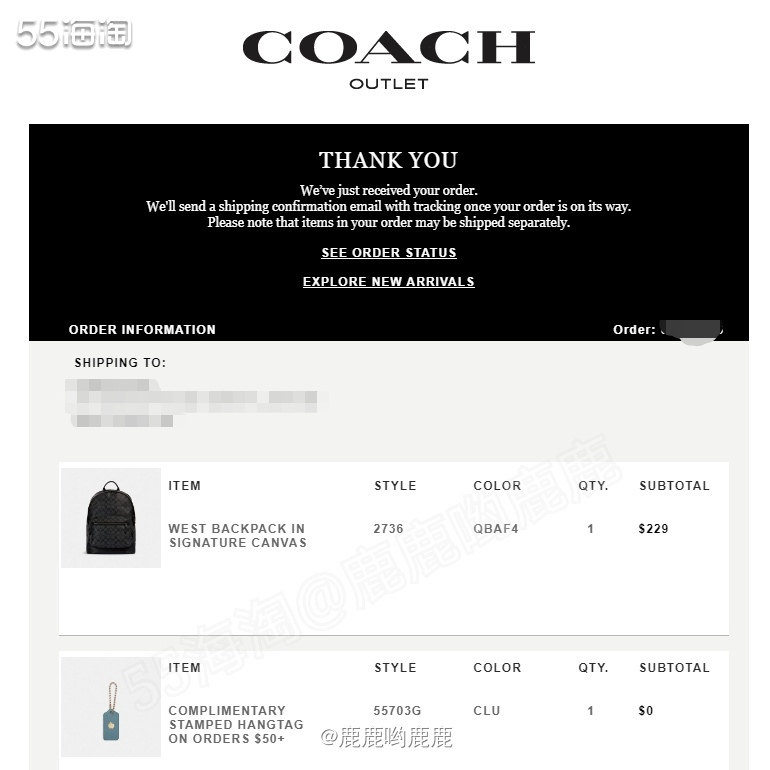 . 👦 这次入手的是coach蔻驰黑色老花west双肩包，