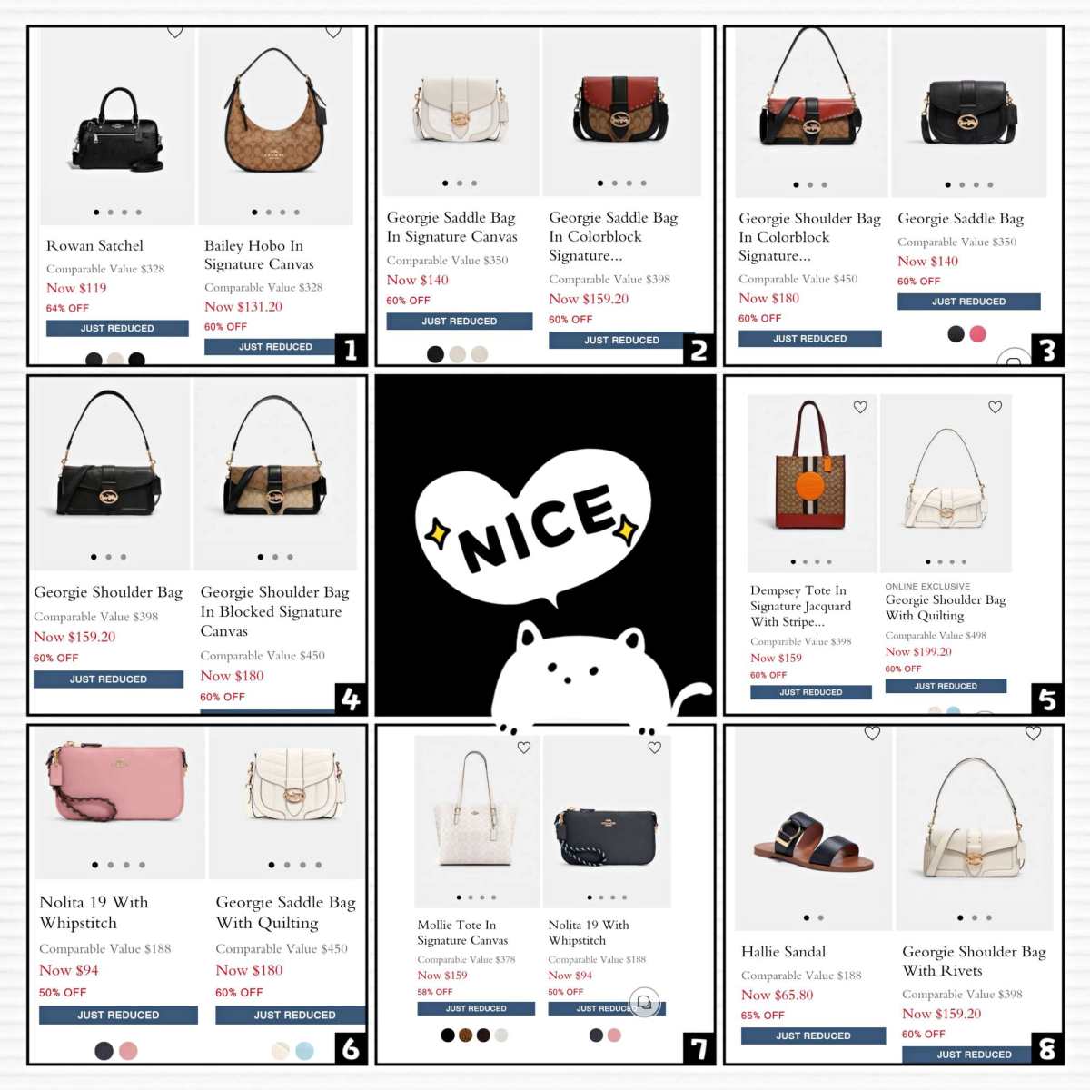 Coach奥莱的包要么上线就买，要么打折后再买。 5折价格，