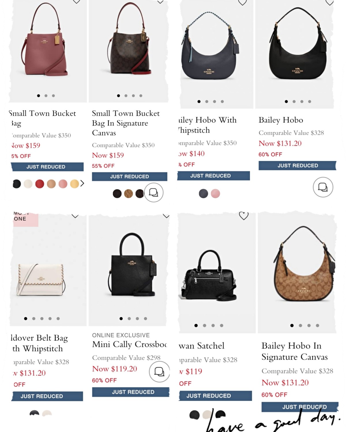 Coach奥莱的包要么上线就买，要么打折后再买。 5折价格，