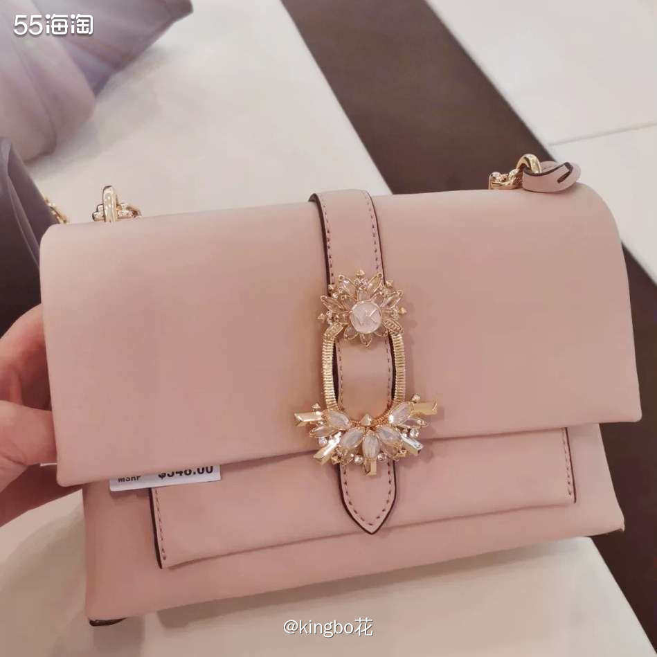 🔴MK cece粉钻中号，包包搭扣带有钻石装饰，简约又奢华