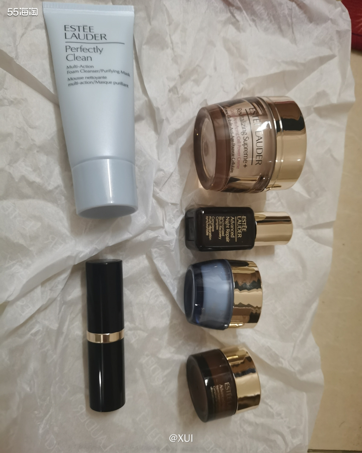 前阵子MAC高光腮红口红半折入的生姜高光终于到手了，和雅诗兰