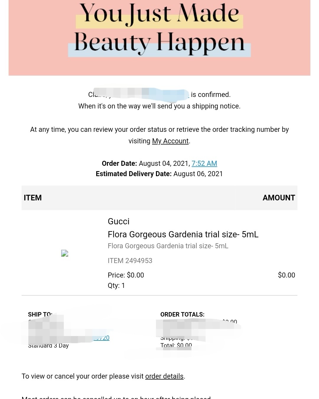 ✅今天在丝芙兰下单了一套资生堂白胖子**霜，因为自己的失误，