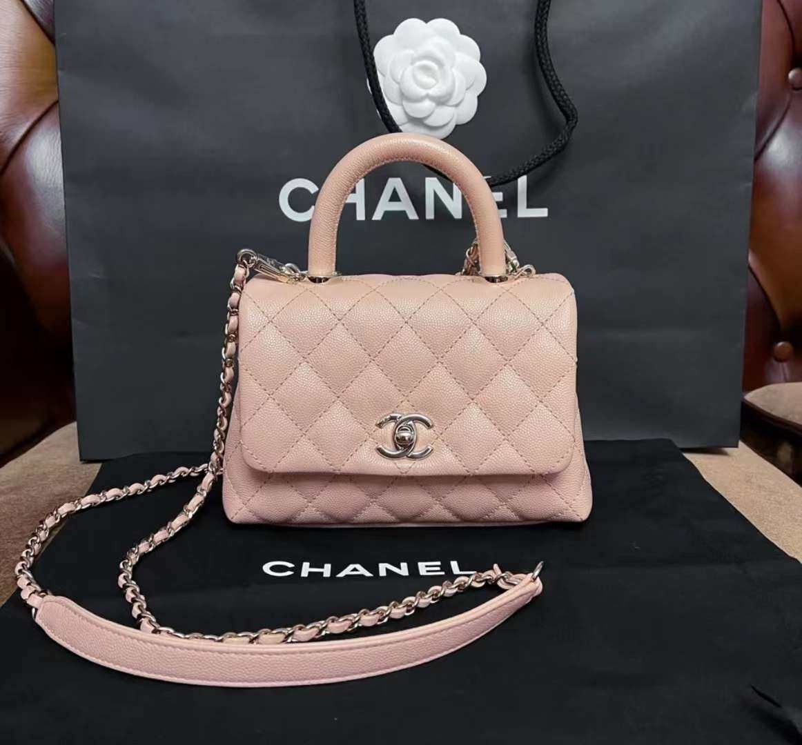 香奈儿粉色coco handle mini77,海淘攻略-55海淘社区