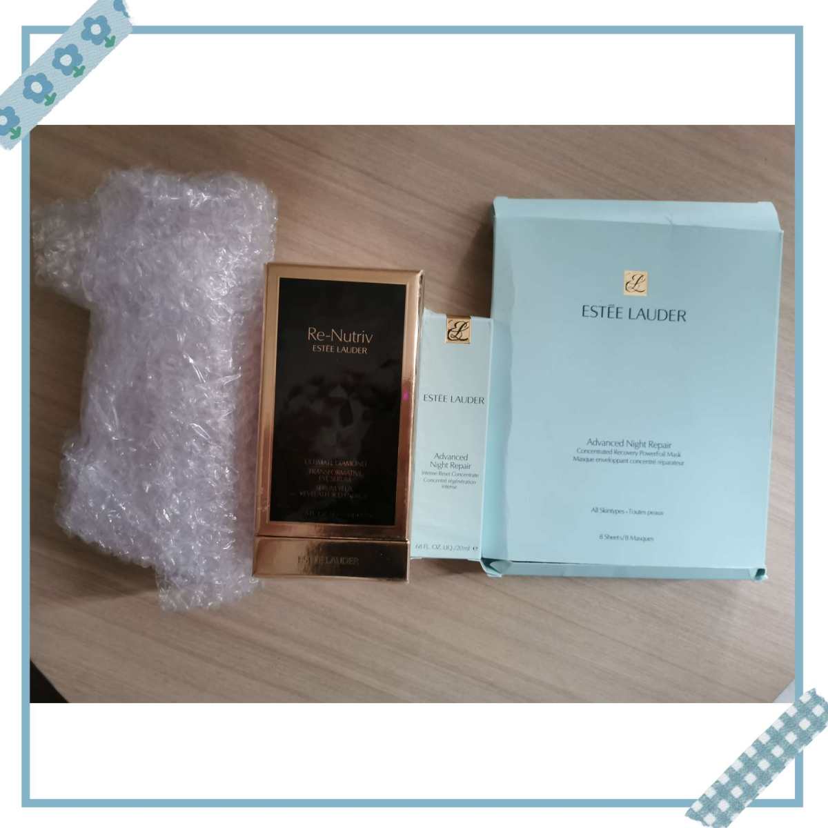 哇咔咔，期待已久的雅诗兰黛白金系列终于到了一个包裹啦！好像是