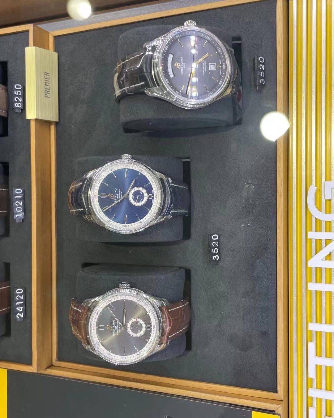 百年灵手表，性价比极高的一个品牌，折扣也厉害哦，有喜欢的老板