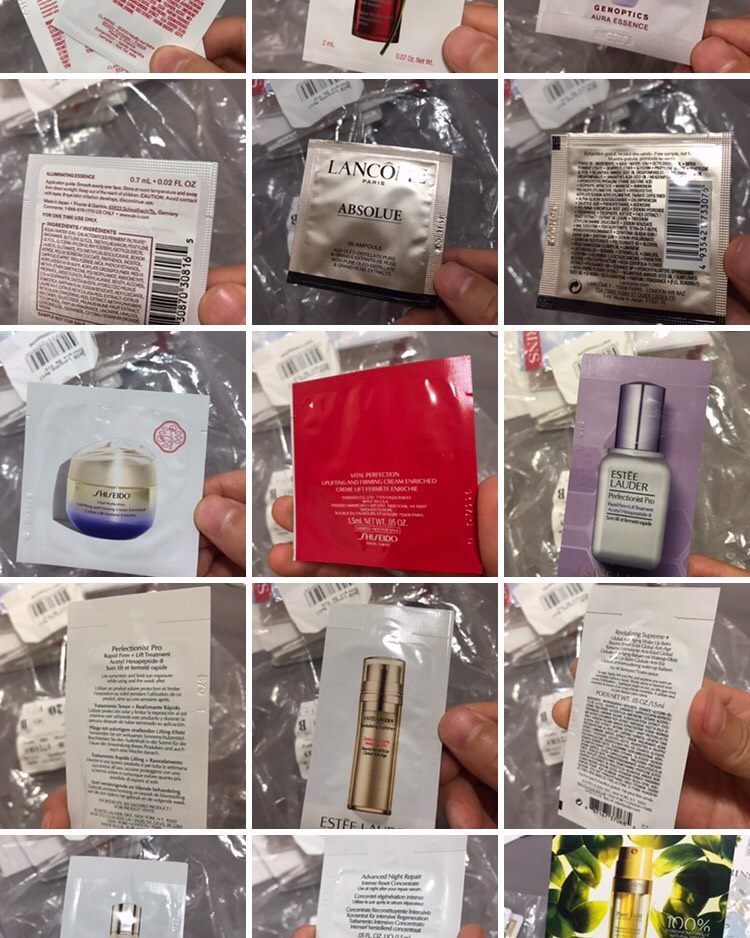 一堆大牌的白菜价，试管片片，还有兰蔻礼包拆出来的精华身体乳，