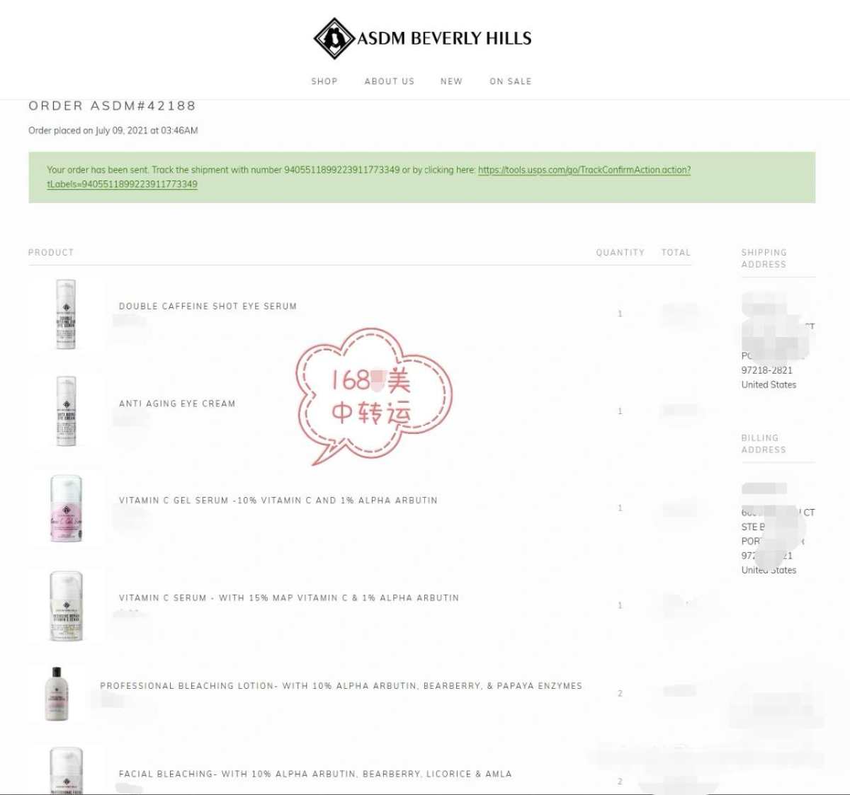 ADSM 身体乳10%果酸。希望路上的可以尽快到,疫情原因,