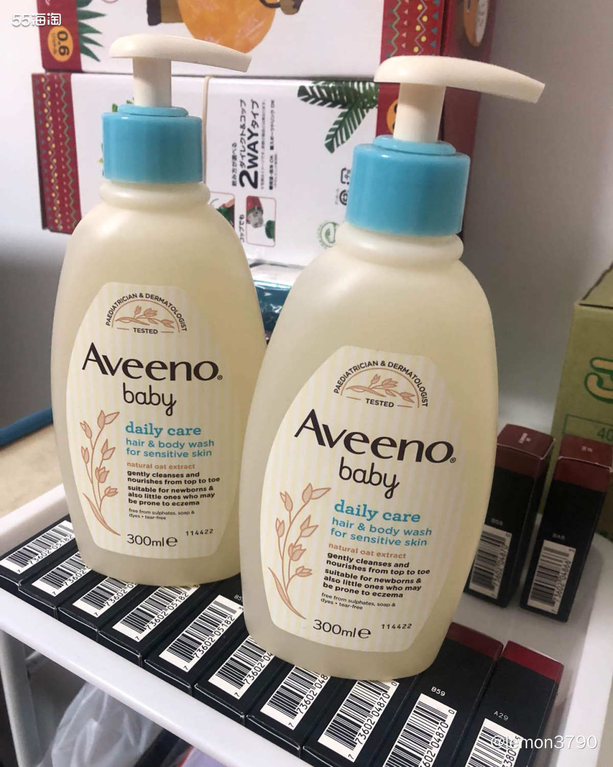 产品：2 X Aveeno 艾惟诺 洗发沐浴二合一 300毫