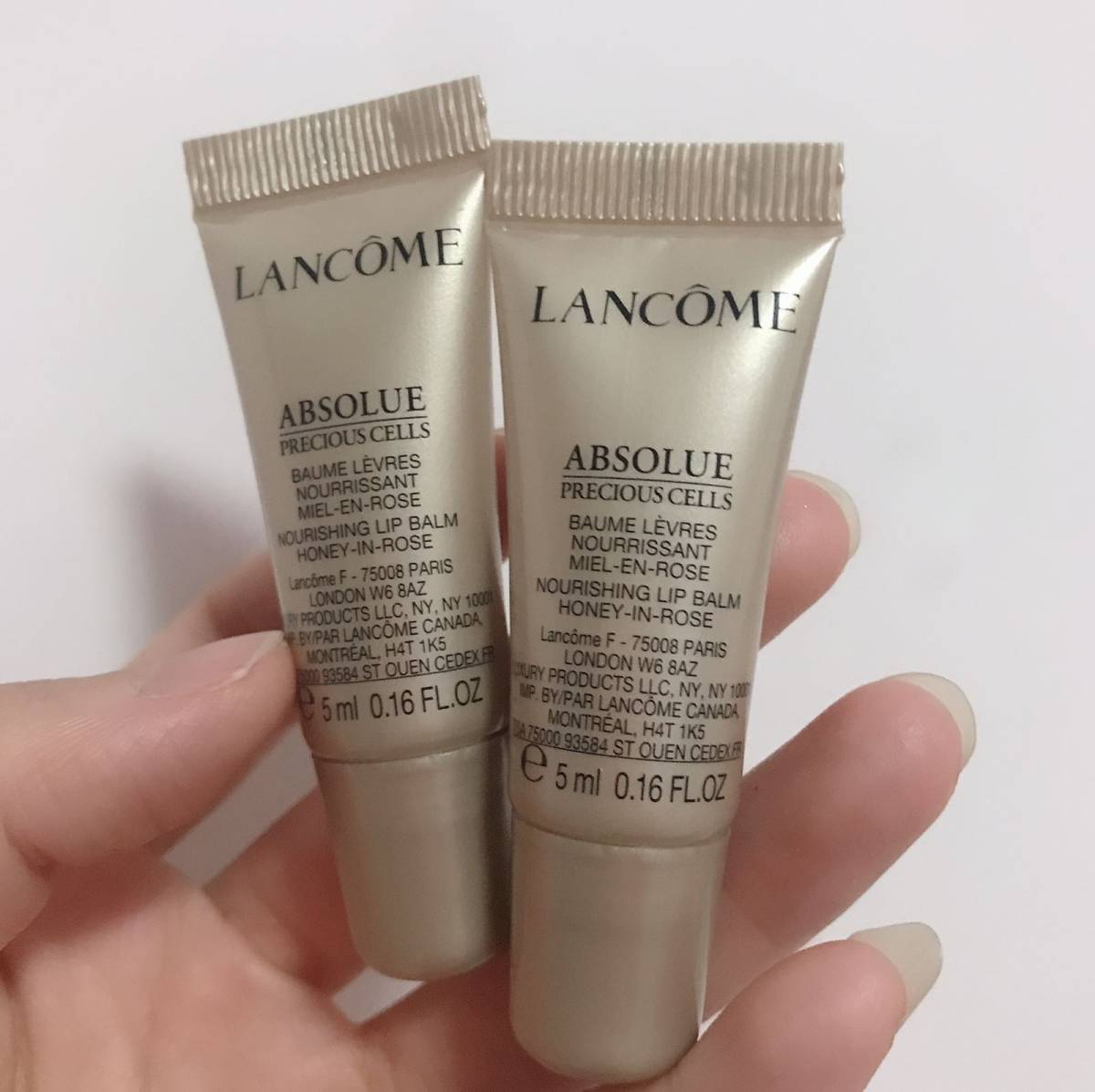 超值小样！兰蔻菁纯面霜5毫升，有两个 ，30 菁纯唇膏有2个