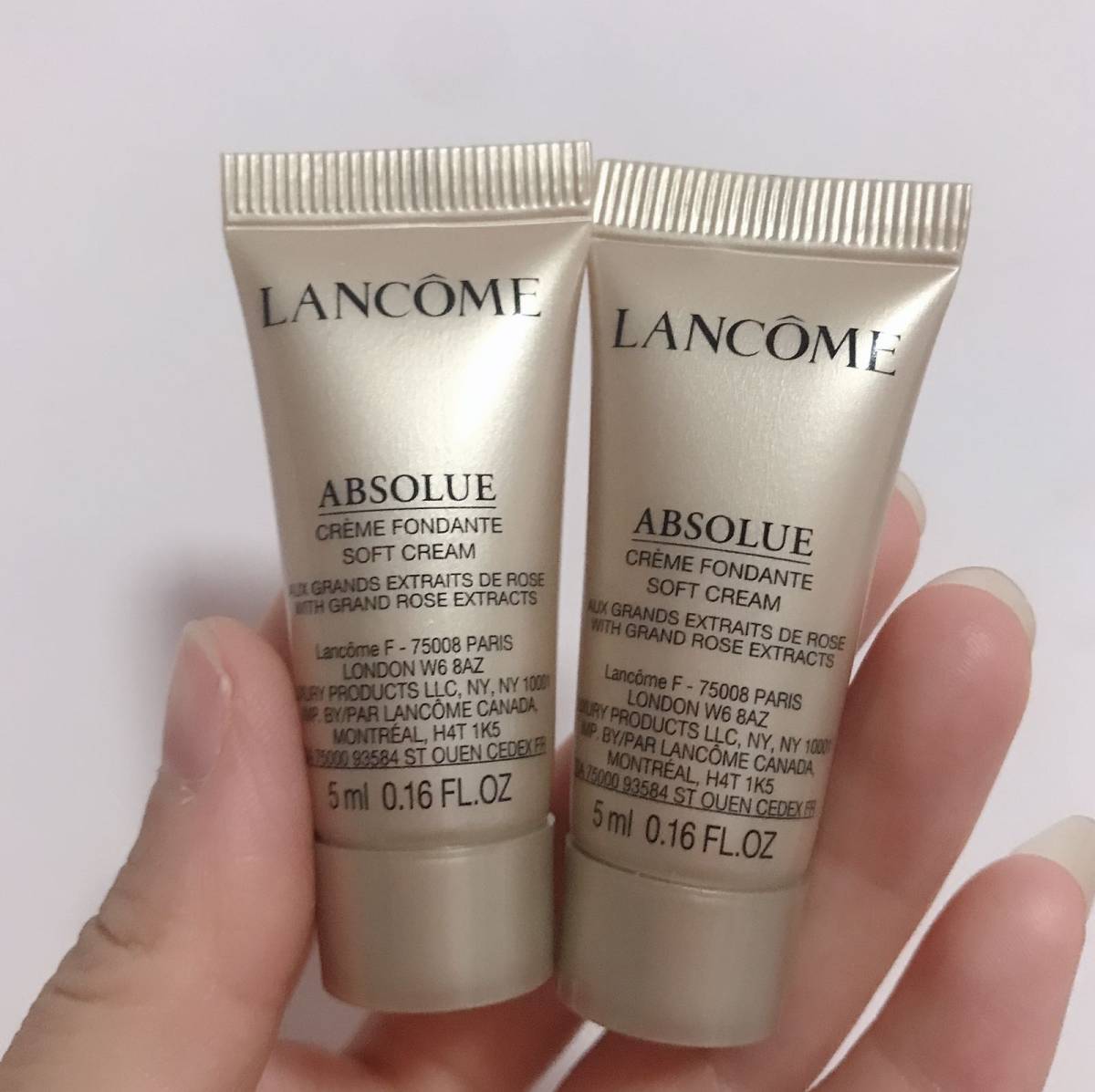 超值小样！兰蔻菁纯面霜5毫升，有两个 ，30 菁纯唇膏有2个