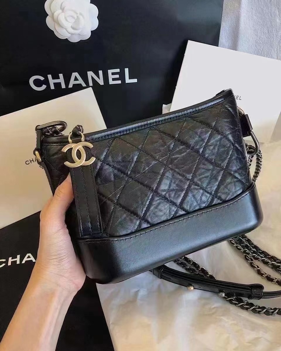 💕国内准现货   Chanel 流浪包 黑金 小号  经典