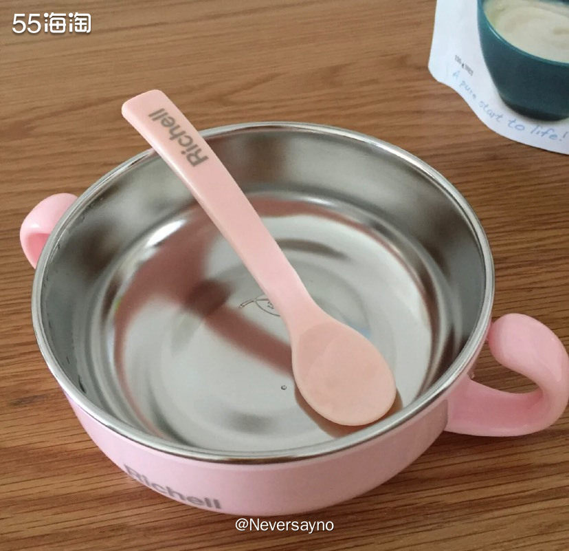 ✔️ 利其尔不锈钢两用辅食碗，3年用下来依旧完好无损。  �