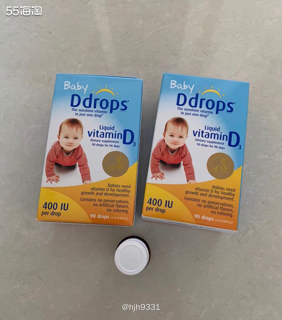 ✨Ddrops婴幼儿维生素D3滴剂90滴，哺乳宝宝专用！新生