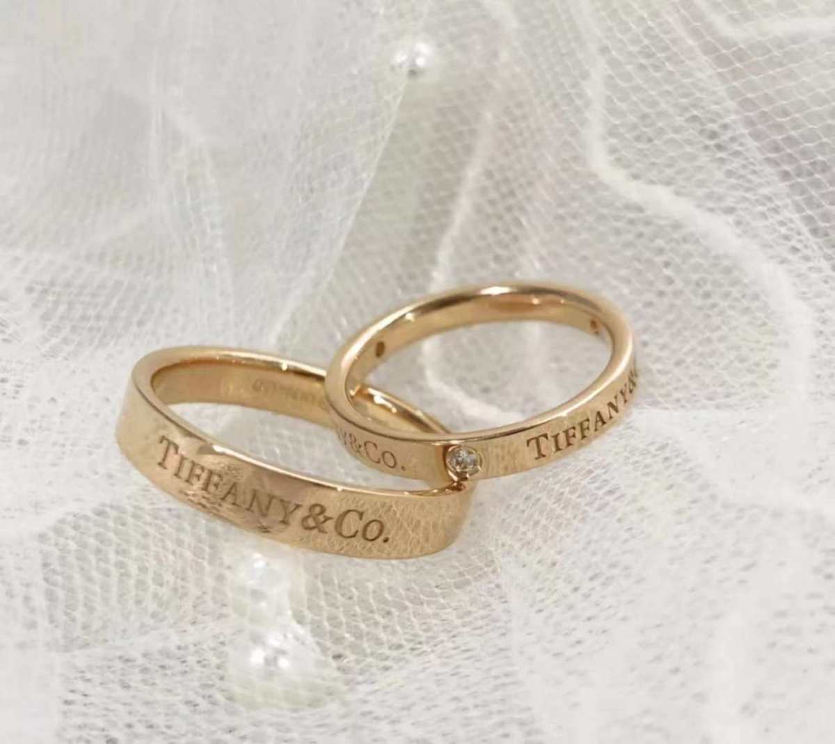 Tiffany   情侣对戒 结婚戒指💍  超好折扣接单�