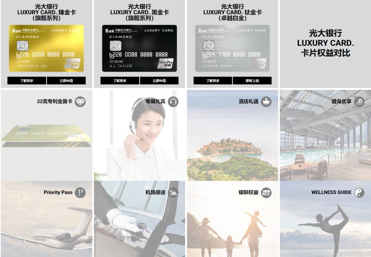 luxury card是一个高级卡品牌，国内目前有两家在发行