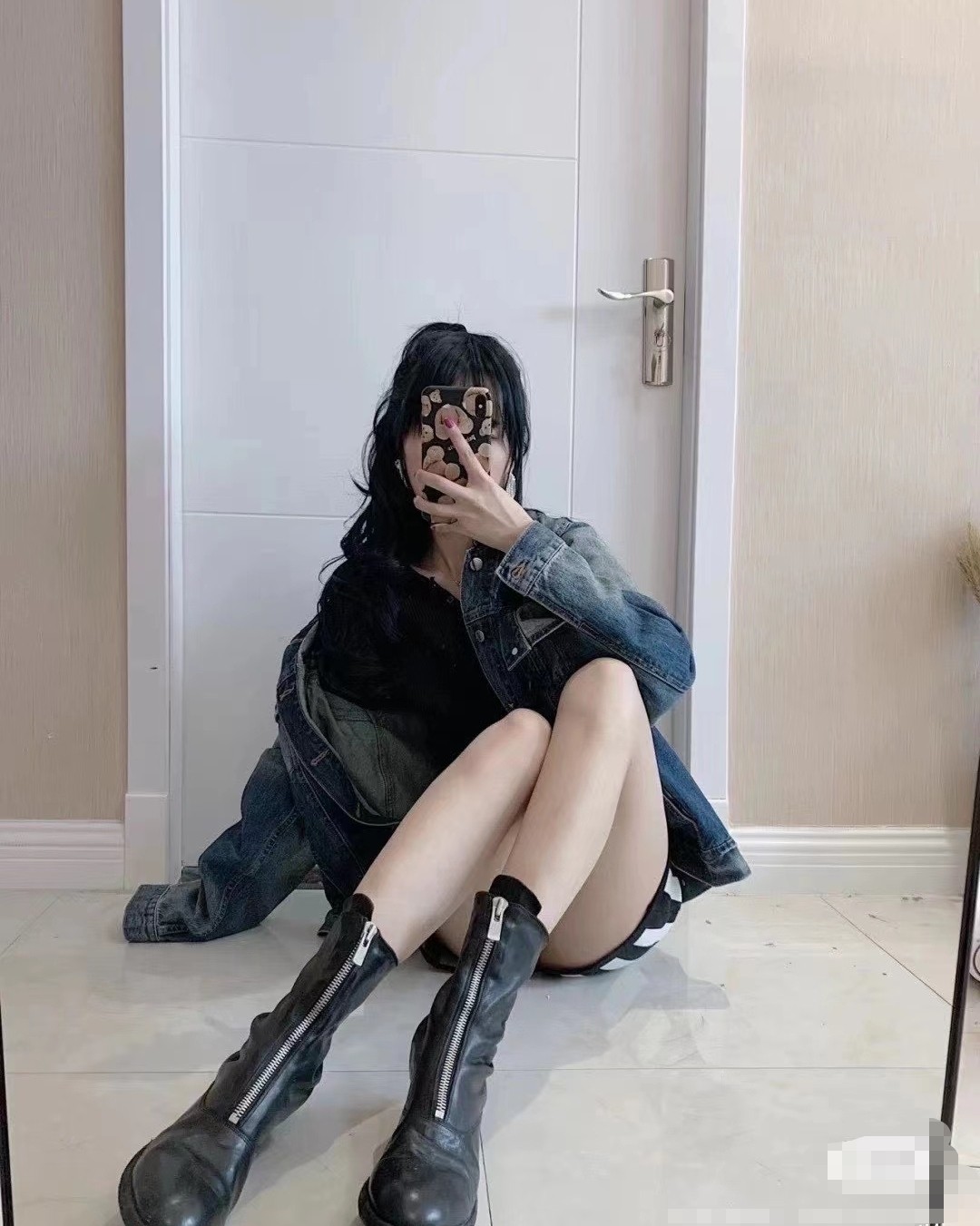 Guidi 黑色马皮 前拉链310  无敌显腿长 原价130