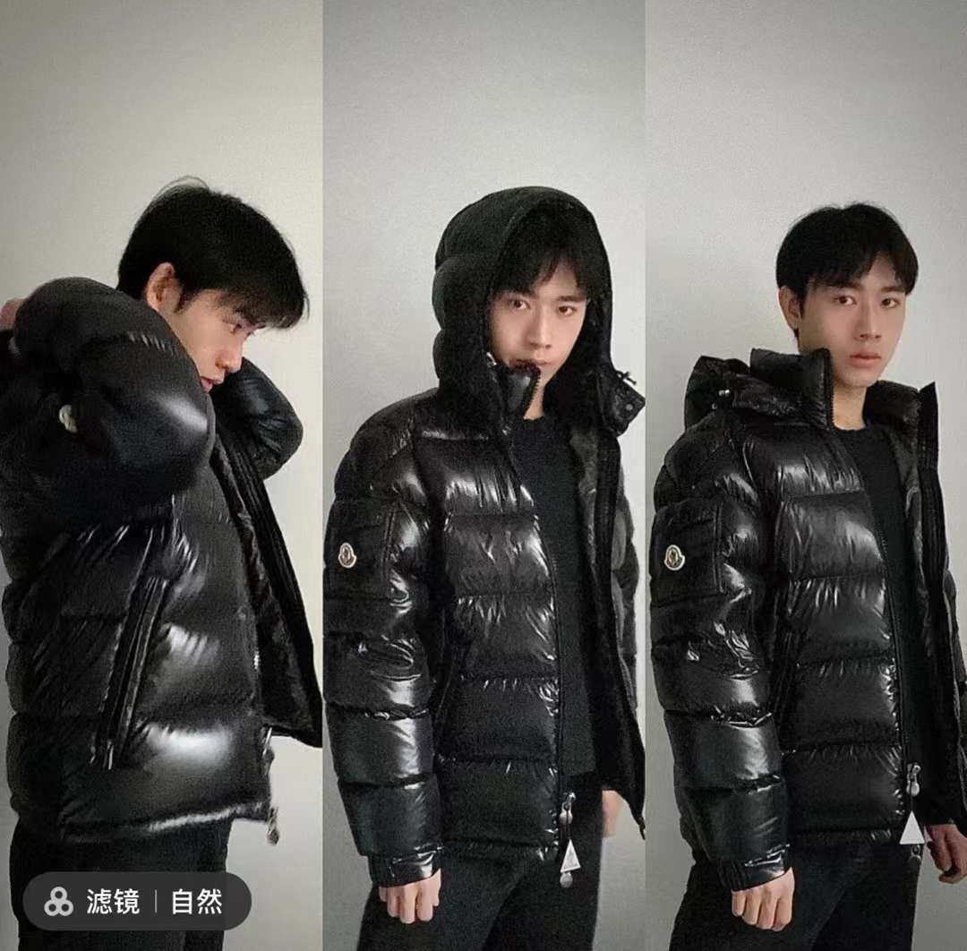 Moncler 羽绒服 经典maya   男款 黑色  国现