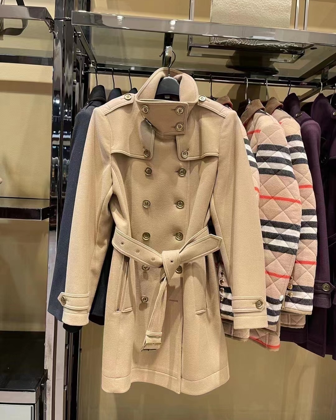 折扣捡漏 Burberry 经典款 女款羊毛大衣 码全补货，