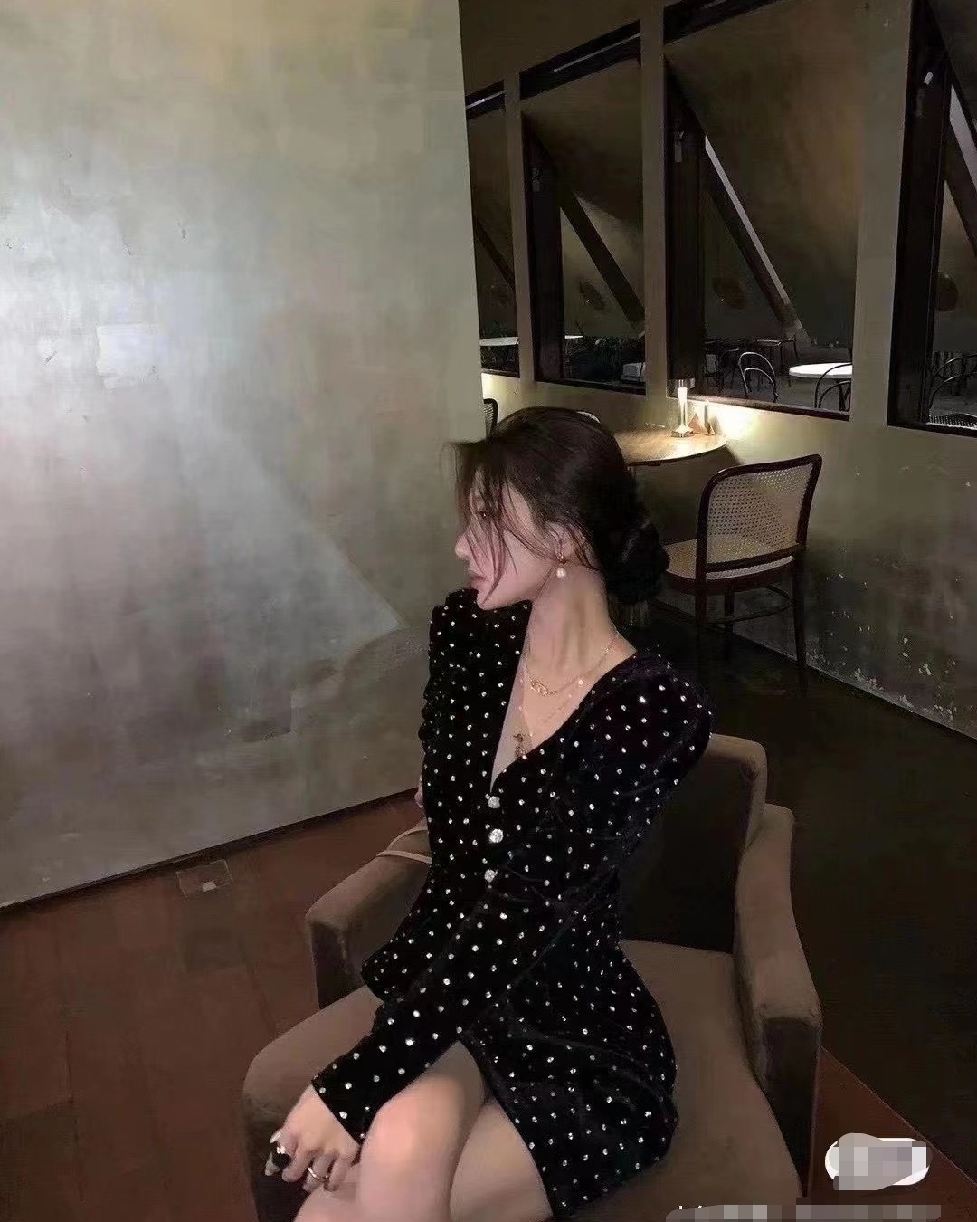 国内现货  Self Portrait 黑色丝绒仙女裙 可以