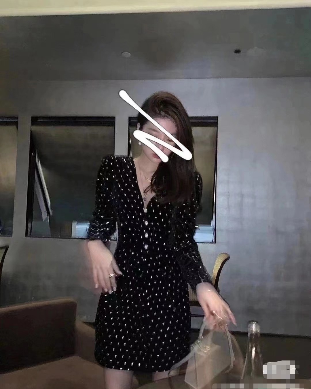 国内现货  Self Portrait 黑色丝绒仙女裙 可以