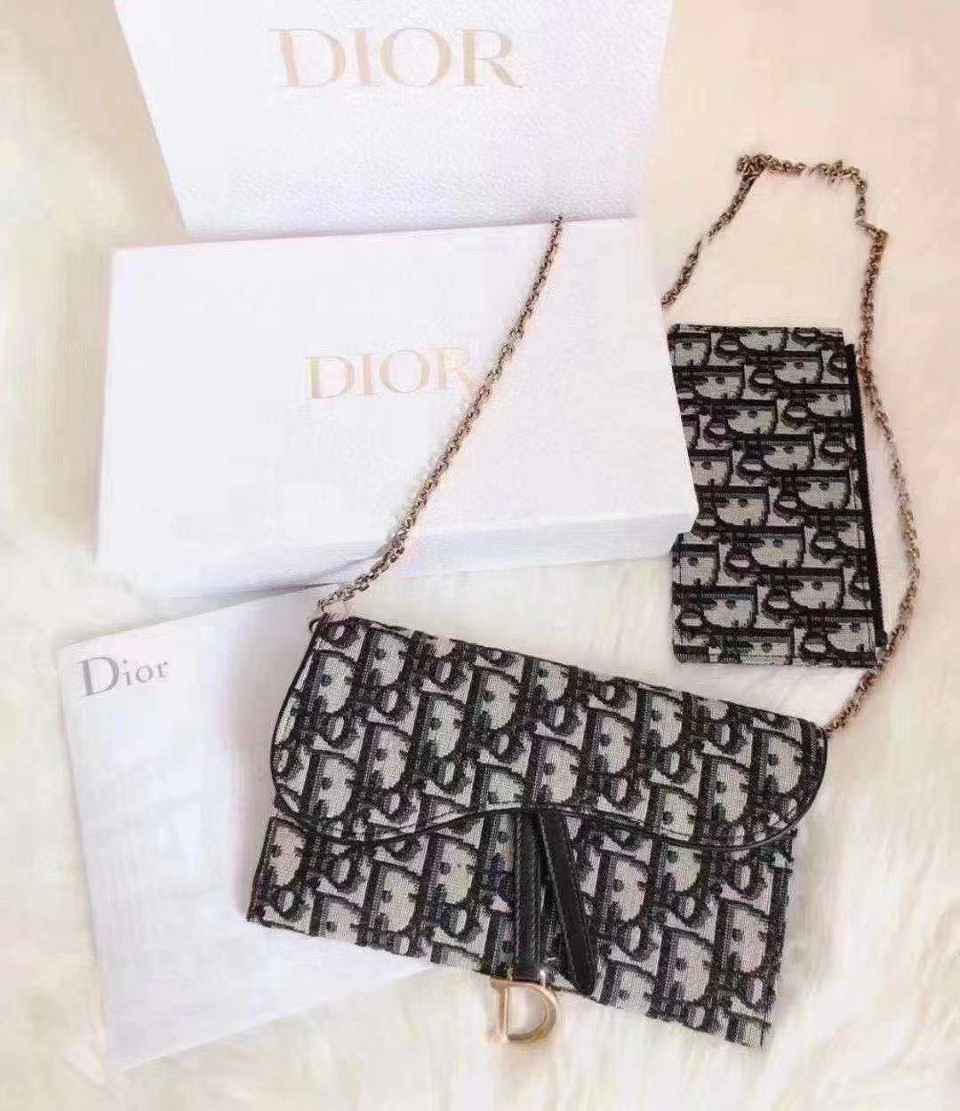国内现货  Dior 老花 小 woc 链条包包 里面还配一