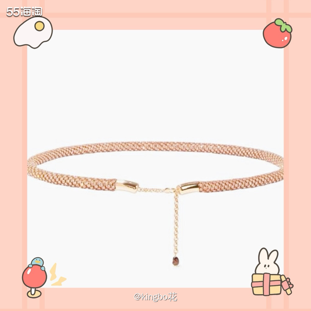 🔴Chloe 绝美腰带，玫瑰金镶嵌水晶，blingblin