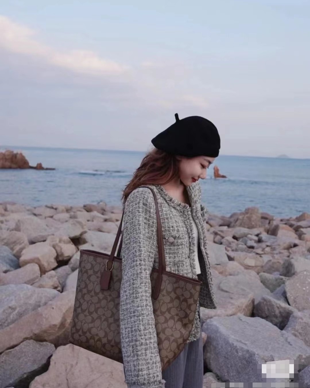 国内现货  Coach蔻驰棕色老花托特包  折扣特价1280