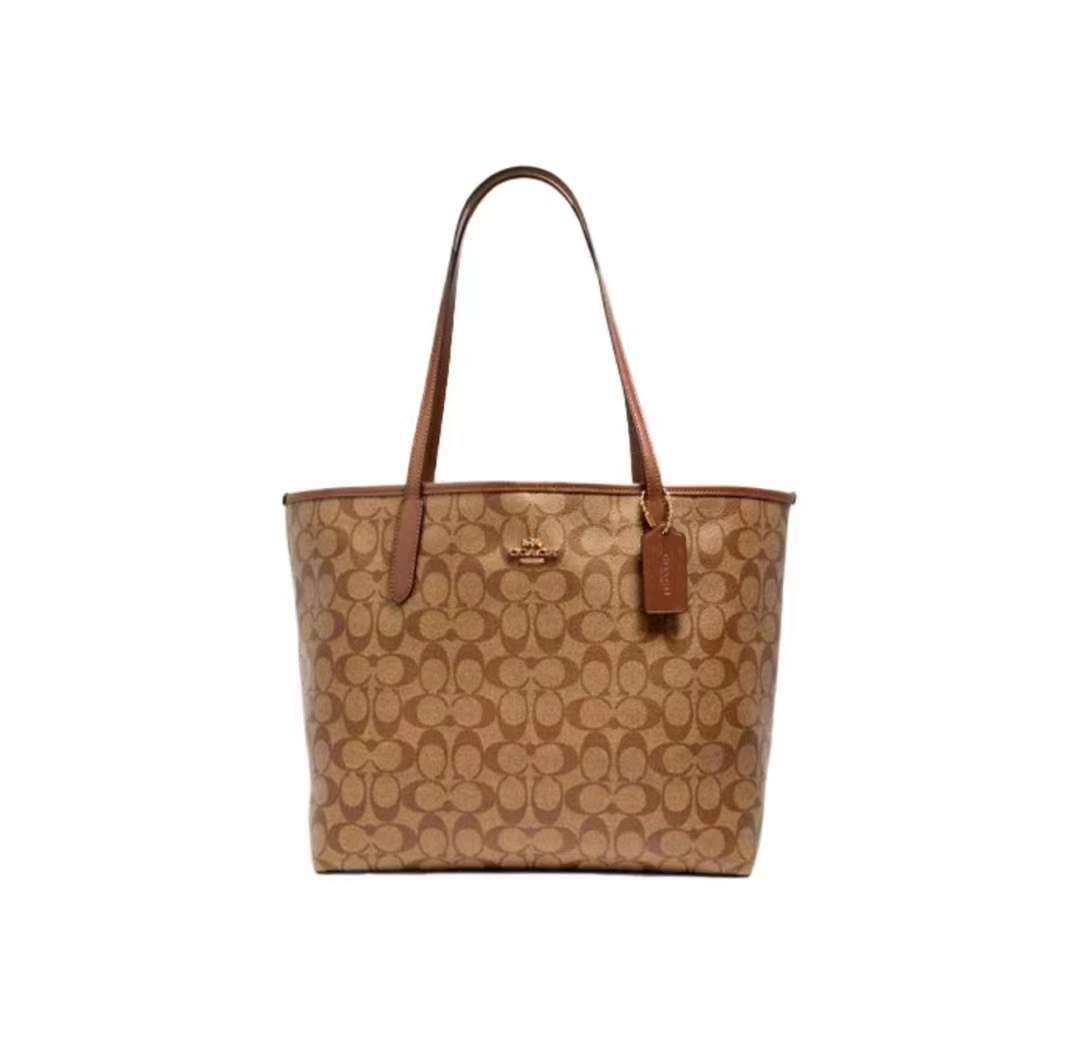 国内现货  Coach蔻驰棕色老花托特包  折扣特价1280