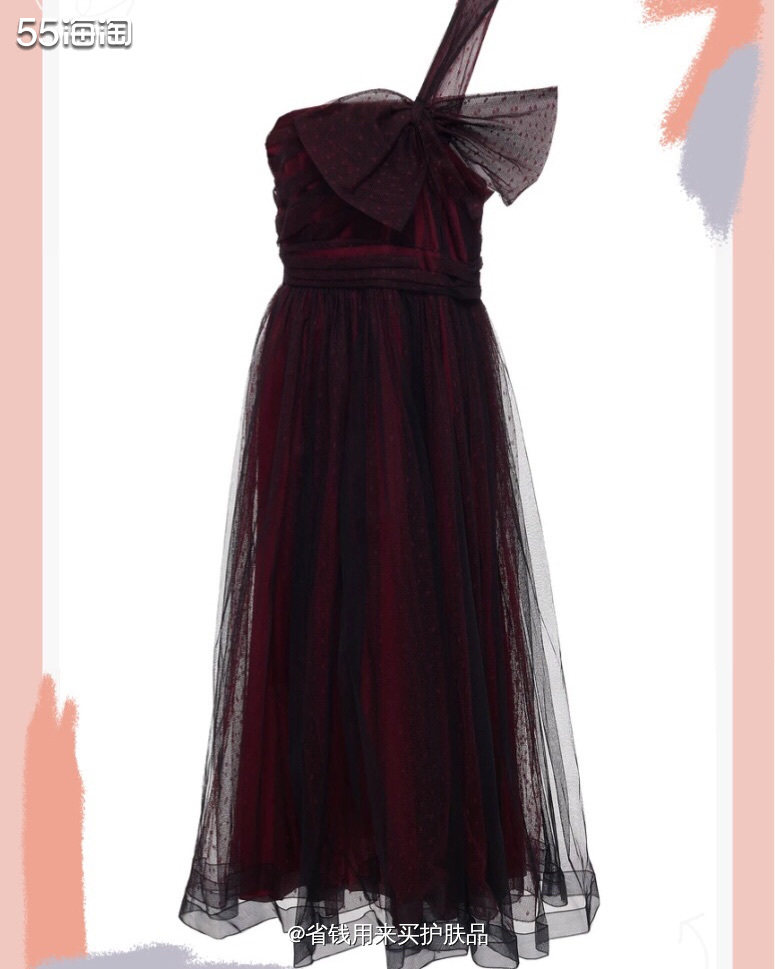 RED Valentino 单肩蝴蝶结连衣裙  高雅晚礼服✨