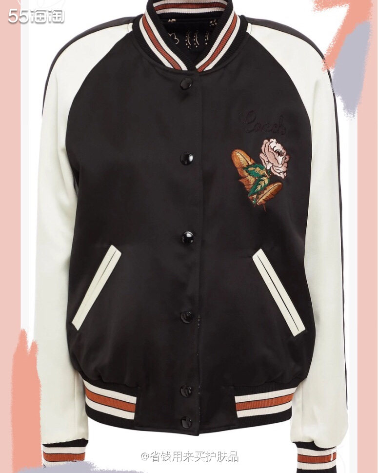 COACH蔻驰 刺绣缎面夹克   百搭休闲风👚  🌟CO
