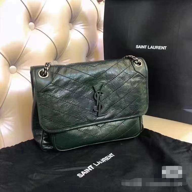 国内现货  YSL 经典Niki 中号 员工内购折扣 墨绿色