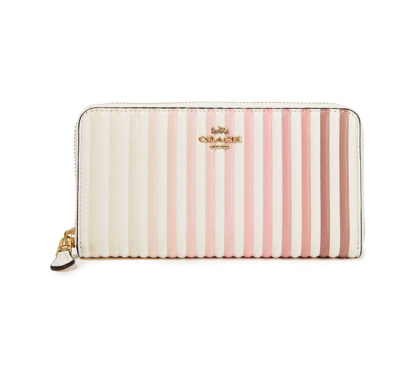 🎈 coach条纹长钱包，粉色彩虹渐变系列  💓我发现c