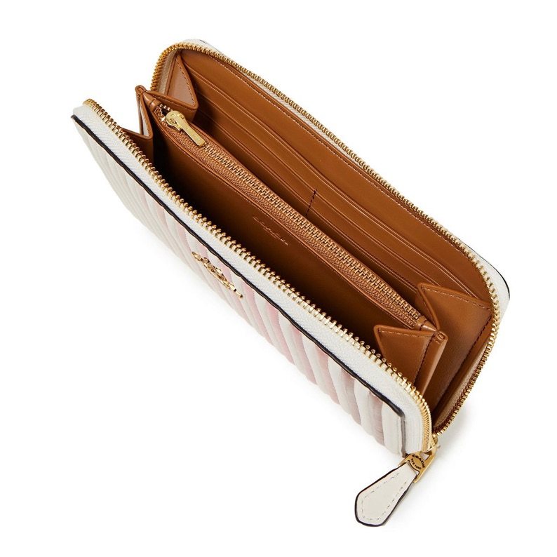 🎈 coach条纹长钱包，粉色彩虹渐变系列  💓我发现c