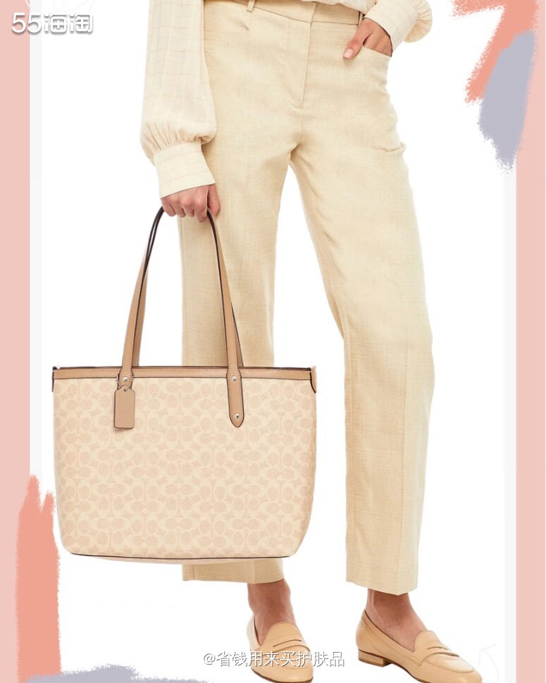 COACH蔻驰 印花人造皮革手提包 👜  🌟COACH代