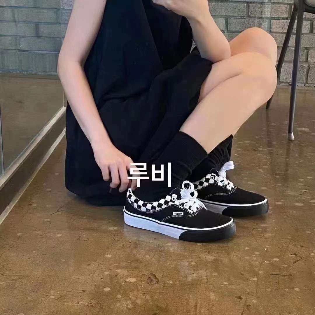 💕Vans**马棋盘格拼接帆布鞋   今日限时折扣💰32