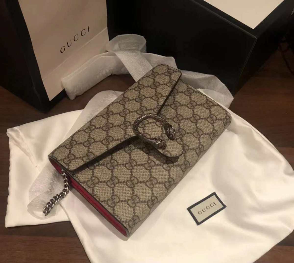 国内现货  Gucci 老花 酒神 woc链条包 老花经典又