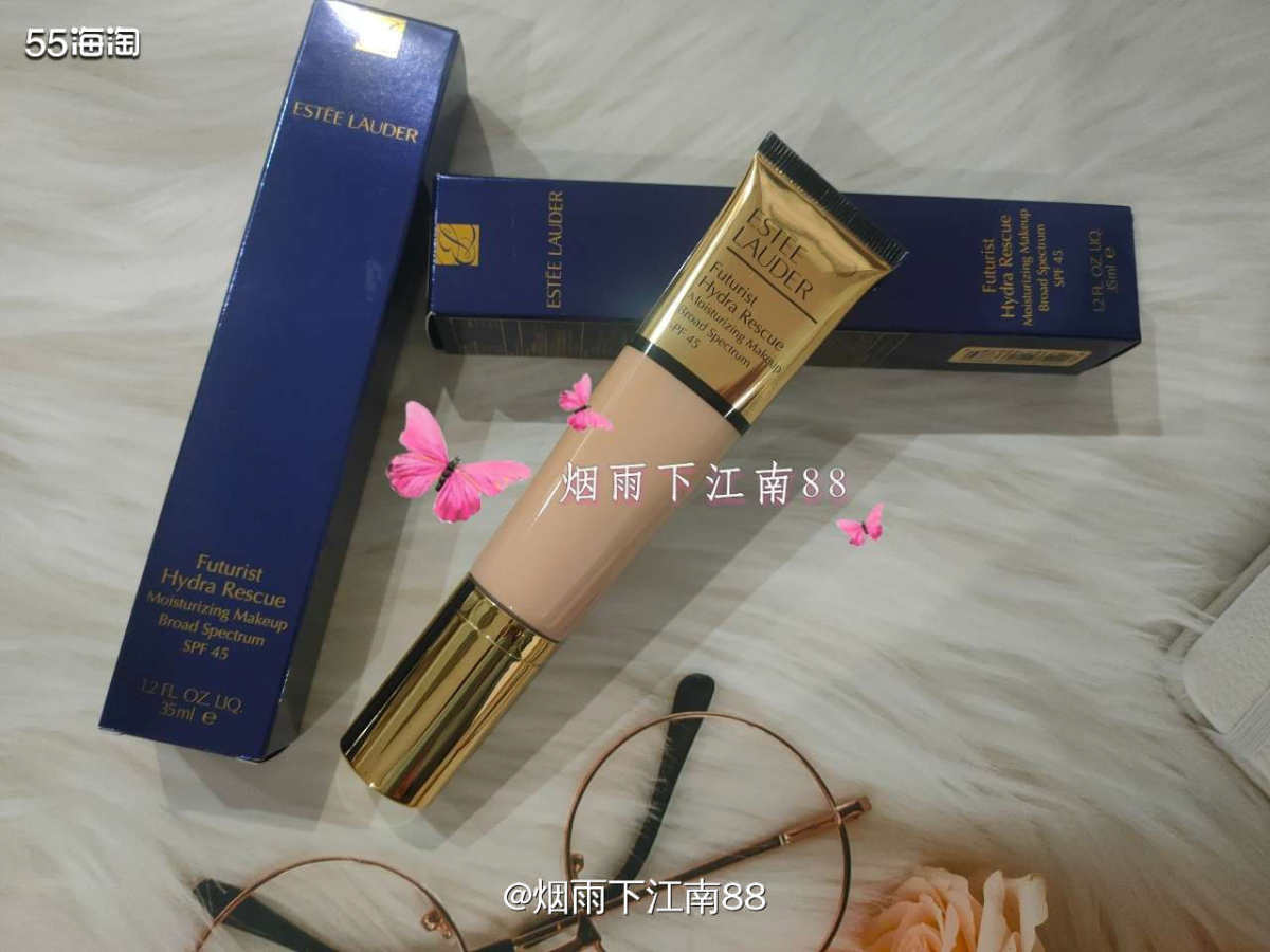 雅诗兰黛沁水粉底液，购于雅诗兰黛美国官网，是上次为了夏季雅诗